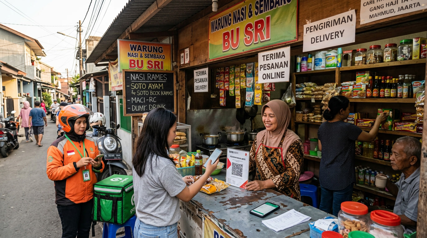 Transformasi Warung Tradisional di Era Aplikasi Pembayaran dan Pesan Antar